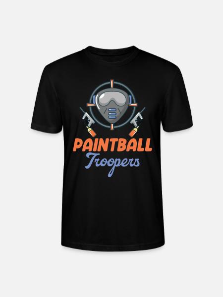 Paintball Troopers Shooter Woodsball - Stanley/Stella CRAFTER Unisex Organic T-Shirt - black