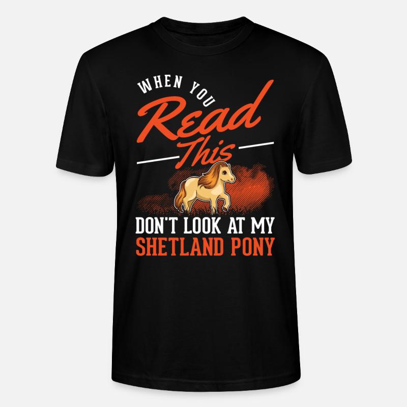 Shetland Pony Geschenk Shetty - Stanley/Stella Unisex Bio-T-Shirt CRAFTER - Schwarz