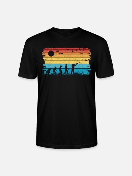 Clay Pigeon Shooting Evolution - Stanley/Stella CRAFTER Unisex Organic T-Shirt - black