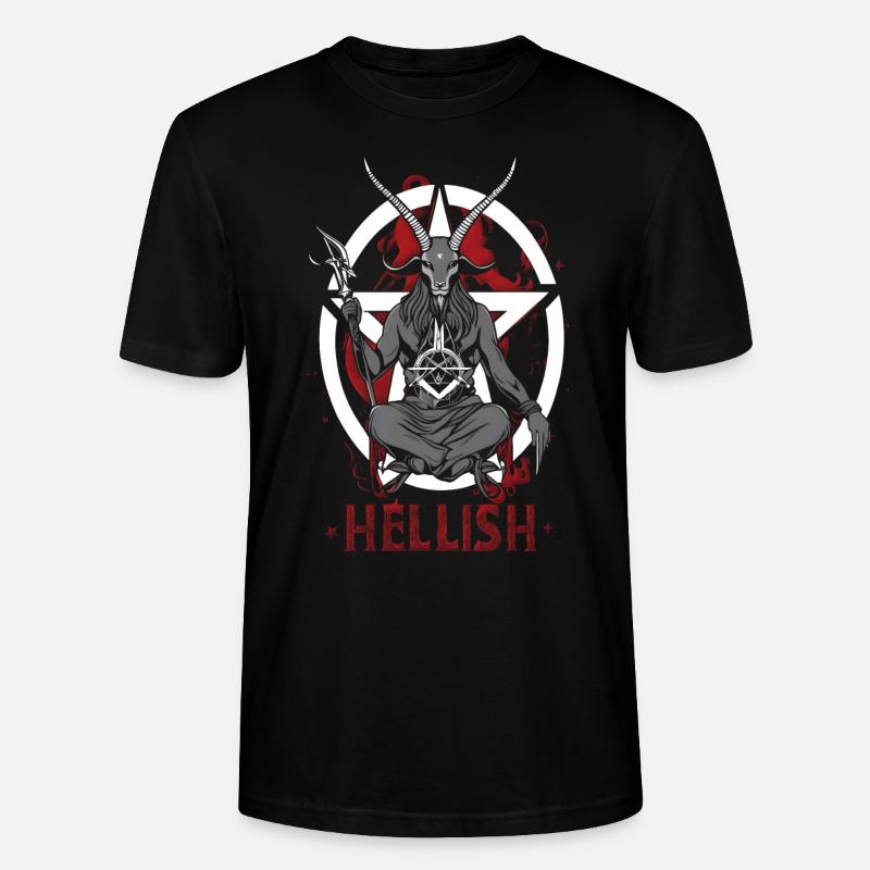 Hellish Satan Baphomet - Stanley/Stella Unisex Bio-T-Shirt CRAFTER - Schwarz
