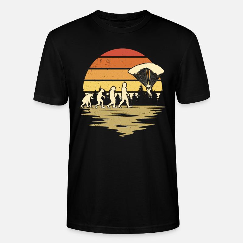 Fallschirmspringer EvolutionFallmschirm Skydive - Stanley/Stella Unisex Bio-T-Shirt CRAFTER - Schwarz