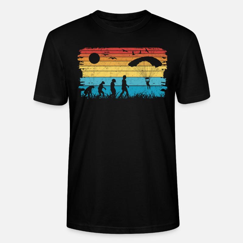 Fallschirmspringer EvolutionFallmschirm Skydive - Stanley/Stella Unisex Bio-T-Shirt CRAFTER - Schwarz