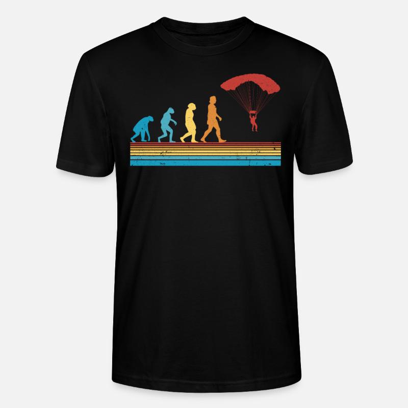 Fallschirmspringer EvolutionFallmschirm Skydive - Stanley/Stella Unisex Bio-T-Shirt CRAFTER - Schwarz