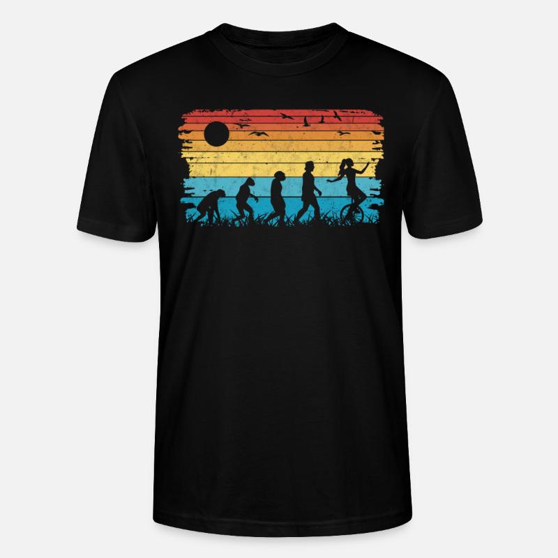 Einrad Evolution Einradfahrer - Stanley/Stella Unisex Bio-T-Shirt CRAFTER - Schwarz