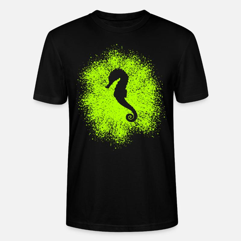 Seepferdchen - Stanley/Stella Unisex Bio-T-Shirt CRAFTER - Schwarz