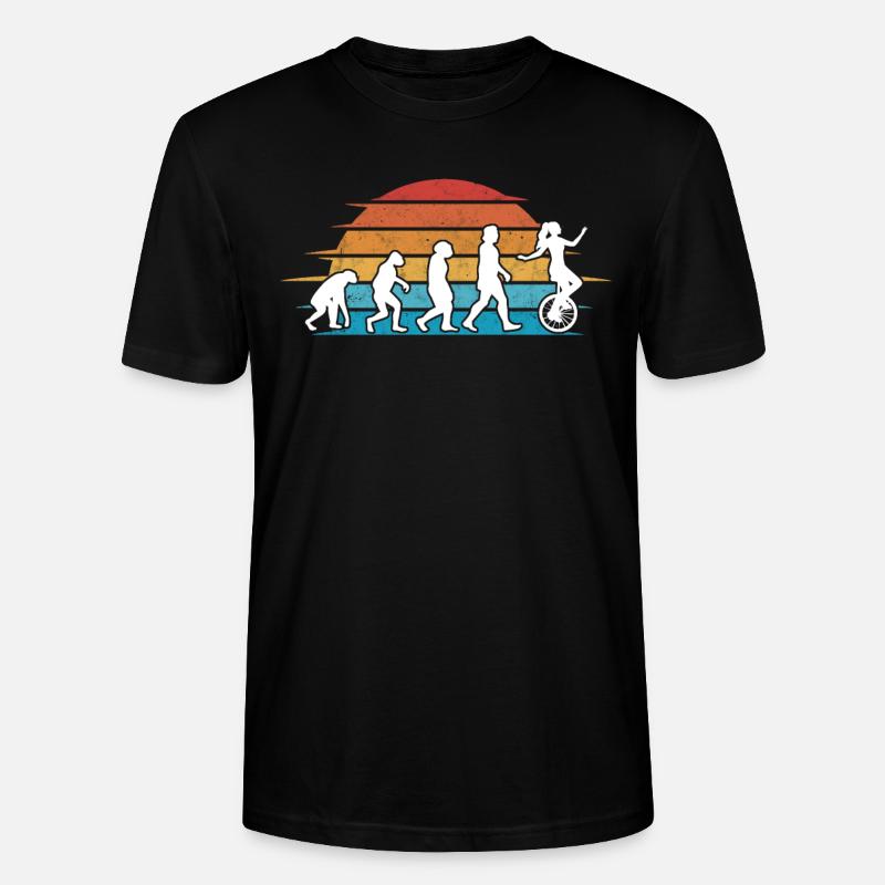 Unicycle Evolution Unicycle Rider - Stanley/Stella CRAFTER Unisex Organic T-Shirt - black