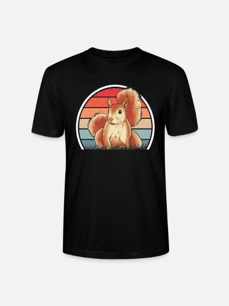 Eichhörnchen Retro Squirrel - Stanley/Stella Unisex Bio-T-Shirt CRAFTER - Schwarz