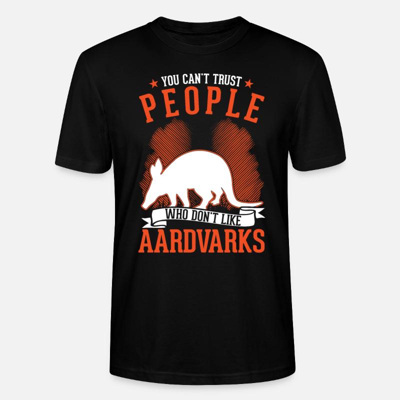 Erdferkel Geschenk Aardvark - Stanley/Stella Unisex Bio-T-Shirt CRAFTER - Schwarz