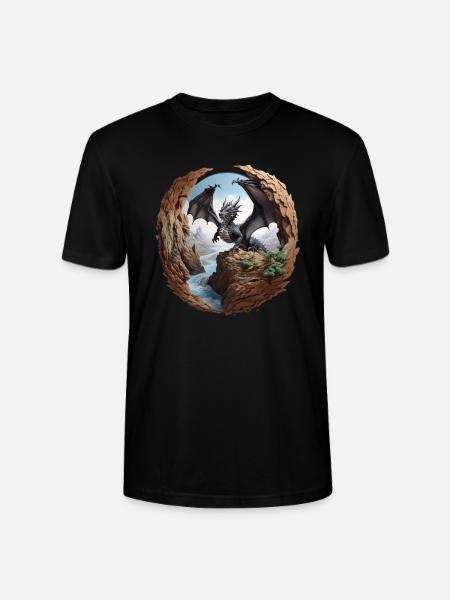 Drache - Stanley/Stella Unisex Bio-T-Shirt CRAFTER - Schwarz