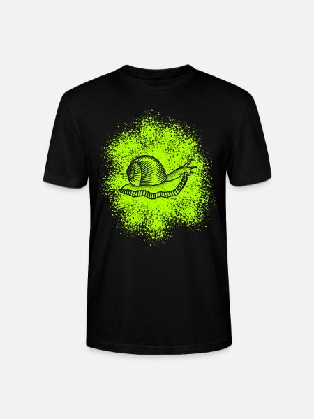 Cute snail with snail shell - Stanley/Stella CRAFTER Unisex Organic T-Shirt - black