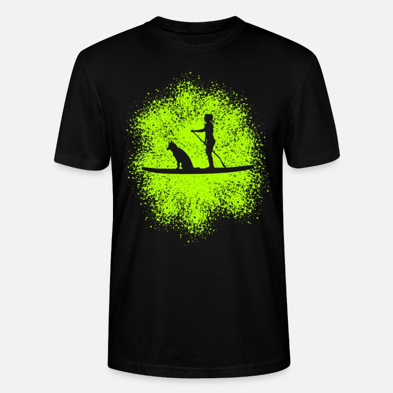 Stand Up Paddle avec chien - T-shirt bio CRAFTER Stanley Stella Unisexe - noir