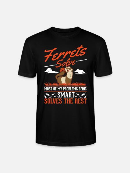 Frettchen Liebhaber Ferret Geschenk - Stanley/Stella Unisex Bio-T-Shirt CRAFTER - Schwarz