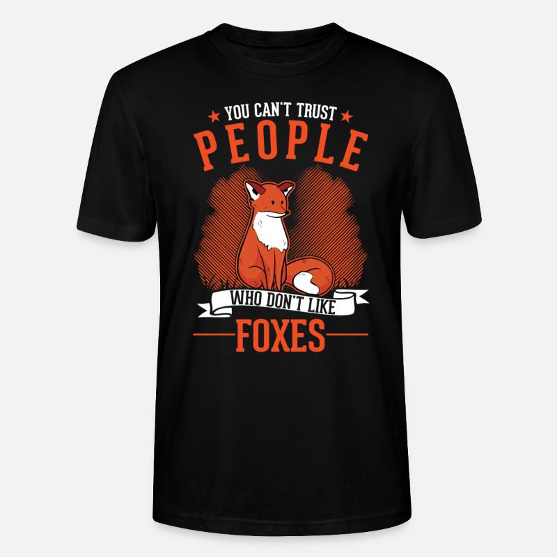 Fuchs Geschenk Rotfuchs - Stanley/Stella Unisex Bio-T-Shirt CRAFTER - Schwarz