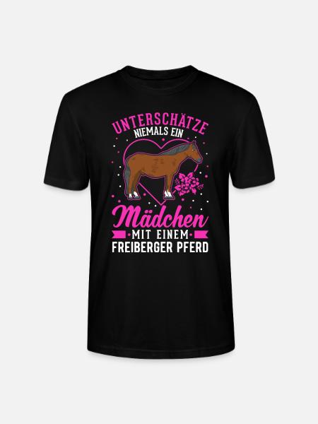Freiberger Pferd Mädchen - Stanley/Stella Unisex Bio-T-Shirt CRAFTER - Schwarz