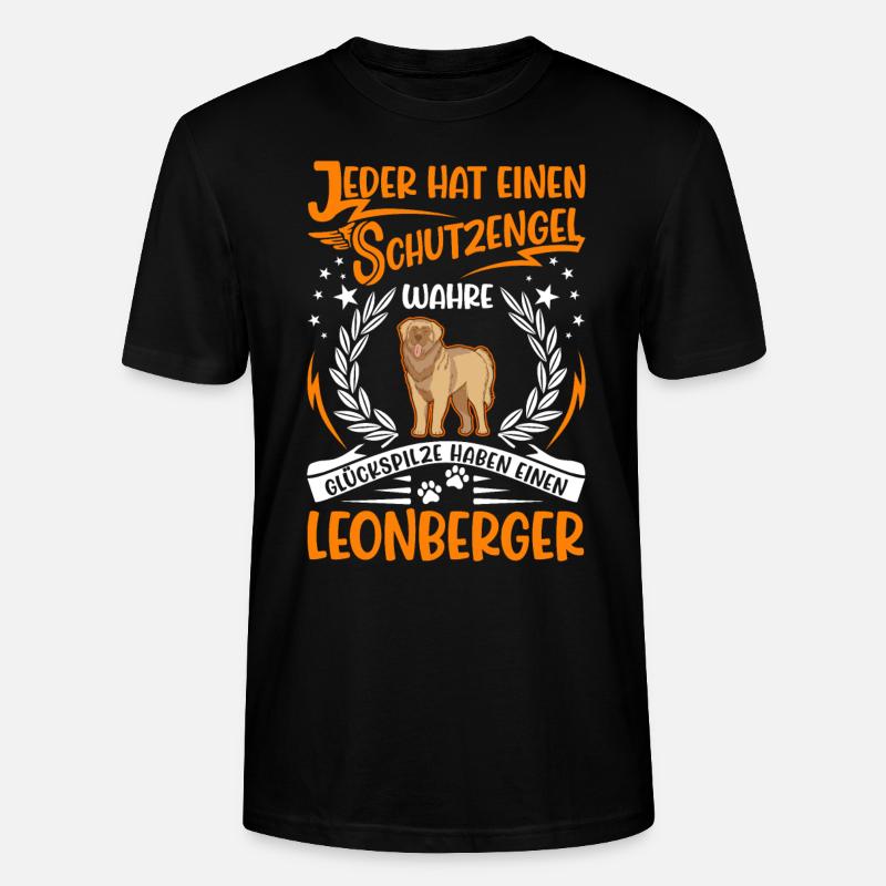 Leonberger Schutzengel - Stanley/Stella Unisex Bio-T-Shirt CRAFTER - Schwarz