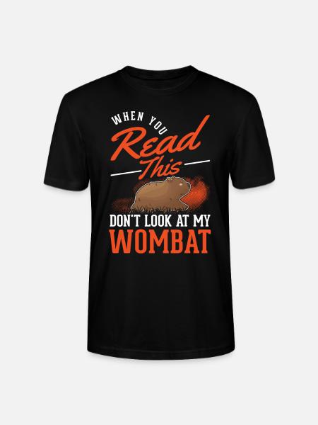 Australischer Wombat Geschenk - Stanley/Stella Unisex Bio-T-Shirt CRAFTER - Schwarz