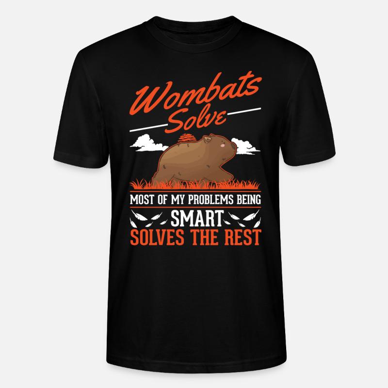 Australischer Wombat - Stanley/Stella Unisex Bio-T-Shirt CRAFTER - Schwarz