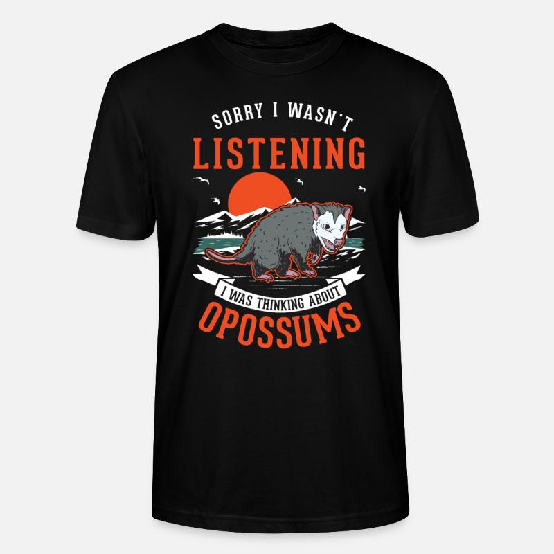 Opossum Geschenk Possum Beutelratte - Stanley/Stella Unisex Bio-T-Shirt CRAFTER - Schwarz