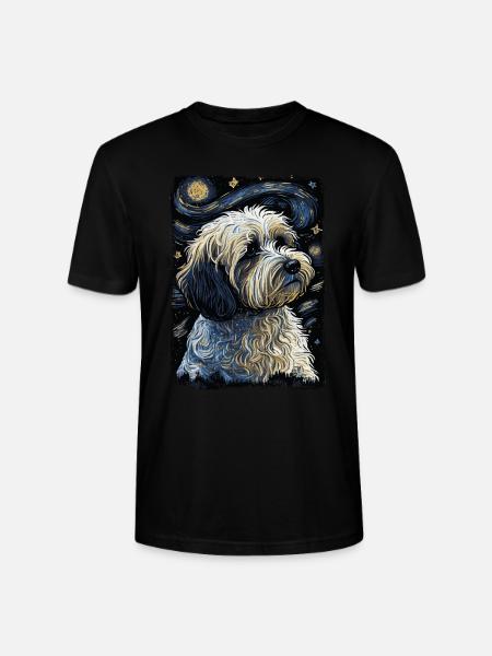 Havanese Starry Night - Stanley/Stella CRAFTER Unisex Organic T-Shirt - black