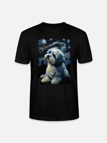 Havanese Starry Night - Stanley/Stella CRAFTER Unisex Organic T-Shirt - black