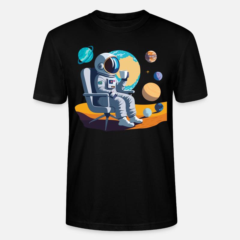 Interstellare Kaffeepause - Stanley/Stella Unisex Bio-T-Shirt CRAFTER - Schwarz
