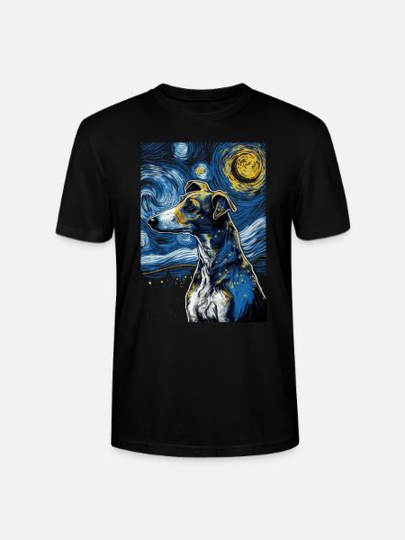 Galgo Espanol Starry Night - Stanley/Stella Unisex Bio-T-Shirt CRAFTER - Schwarz
