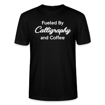 Driven by calligraphy and coffee craftsmanship - Stanley/Stella CRAFTER Unisex Organic T-Shirt - black - Front - Alina (178cm) & Michal (187cm)
