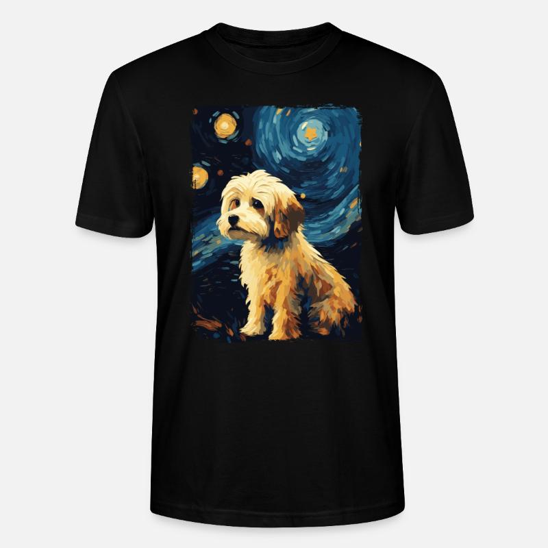 Havaneser Starry Night - Stanley/Stella Unisex Bio-T-Shirt CRAFTER - Schwarz
