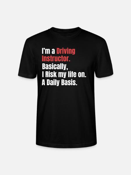 Jeg er kørelærer. Dybest set risikerer jeg min - Stanley Stella CRAFTER unisex økologisk-T-shirt - sort