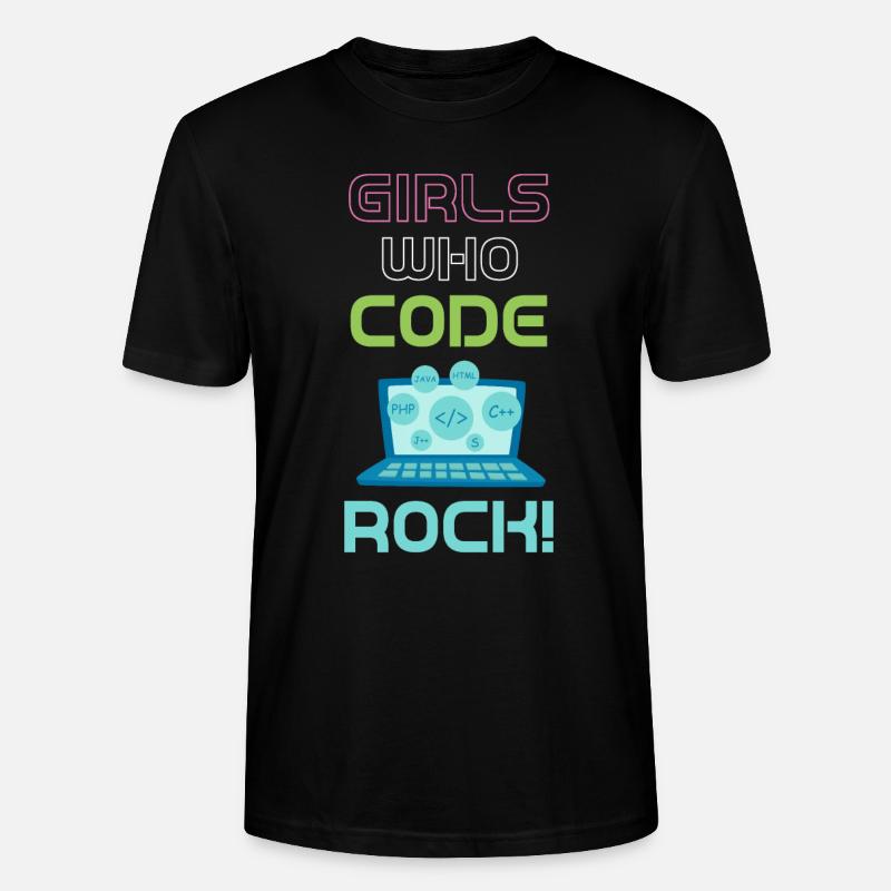 Mädels, Die Programmieren, Rocken! Programmierer, - Stanley/Stella Unisex Bio-T-Shirt CRAFTER - Schwarz