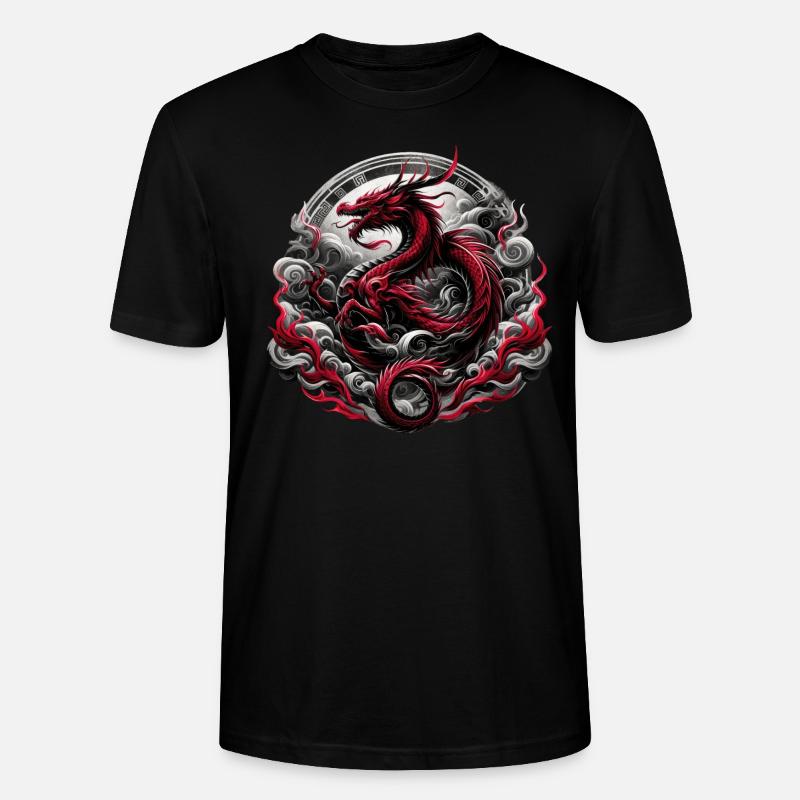 Majesté mythique du dragon - T-shirt bio CRAFTER Stanley Stella Unisexe - noir