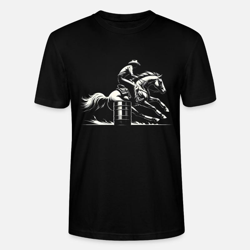 Barrel Racing Dynamism - Stanley/Stella CRAFTER Unisex Organic T-Shirt - black