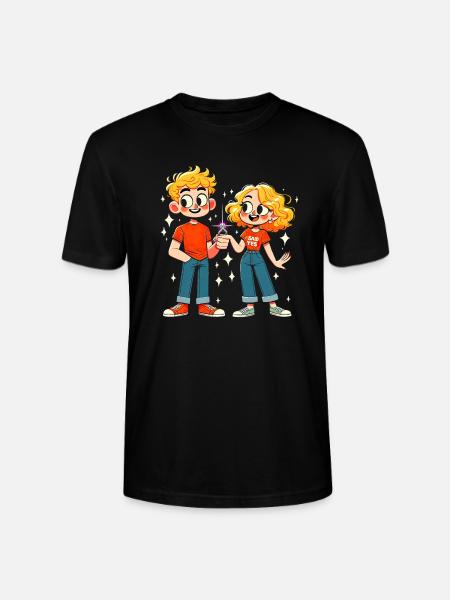 Modern Love Sparkle - Stanley/Stella CRAFTER Unisex Organic T-Shirt - black
