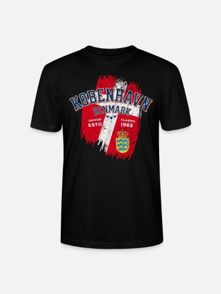 Kobenhavn Denmark Danish classic - Stanley/Stella CRAFTER Unisex Organic T-Shirt - black