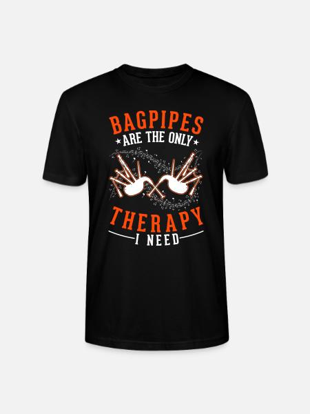 Bagpipe therapy bagpipers - Stanley/Stella CRAFTER Unisex Organic T-Shirt - black