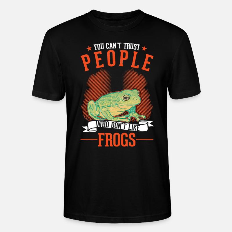 Frosch Geschenk Laubfrosch - Stanley/Stella Unisex Bio-T-Shirt CRAFTER - Schwarz