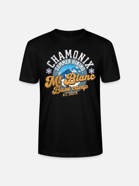 Mt. Blanc Basislager - Stanley/Stella Unisex Bio-T-Shirt CRAFTER - Schwarz
