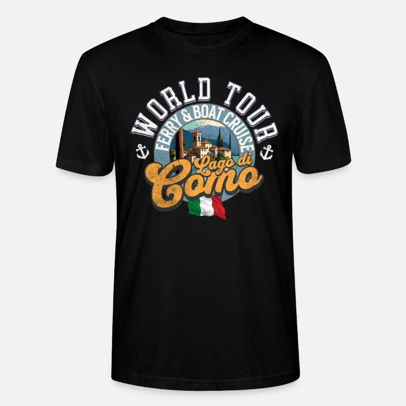 Boat cruise Lago di Como - T-shirt bio CRAFTER Stanley Stella Unisexe - noir
