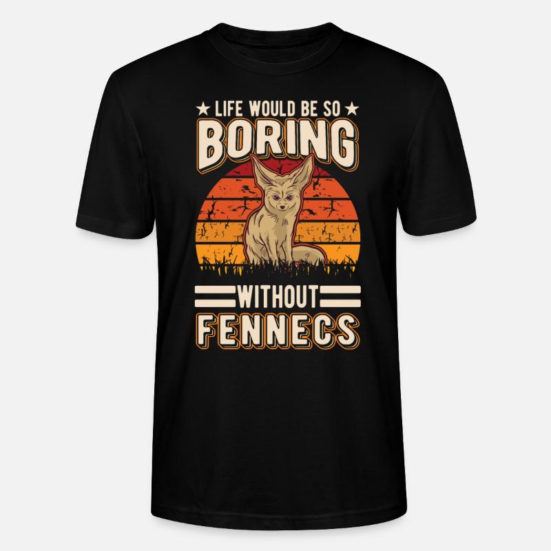Fennek Geschenk Fennec Wüstenfuchs - Stanley/Stella Unisex Bio-T-Shirt CRAFTER - Schwarz