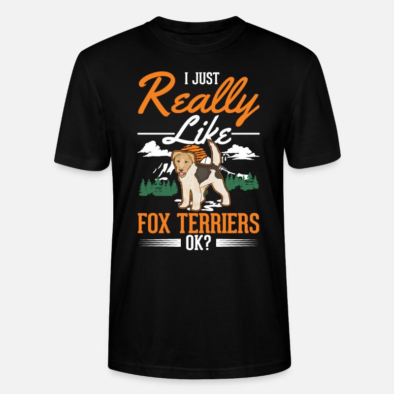 J’aime juste les fox-terriers - T-shirt bio CRAFTER Stanley Stella Unisexe - noir