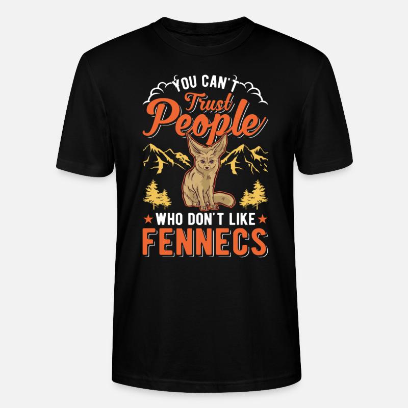 Fennek Geschenk Wüstenfuchs Fennec - Stanley/Stella Unisex Bio-T-Shirt CRAFTER - Schwarz