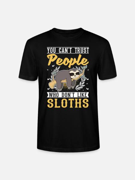 Sloth Lover - Stanley/Stella CRAFTER Unisex Organic T-Shirt - black
