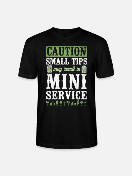 Bartender Mixologist Caution Small - Stanley/Stella Unisex Bio-T-Shirt CRAFTER - Schwarz