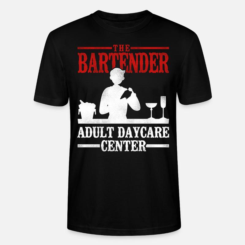 Bartender Mixologist The Bartender - Stanley/Stella CRAFTER Unisex Organic T-Shirt - black