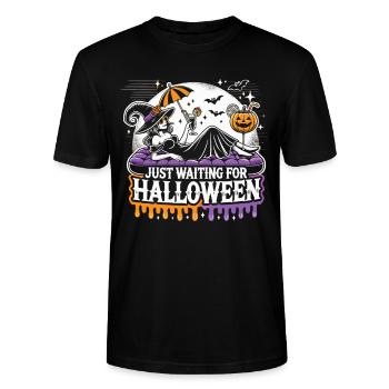 Magical time-out: Witch chills - Stanley/Stella CRAFTER Unisex Organic T-Shirt - black - Front - Alina (178cm) & Michal (187cm)
