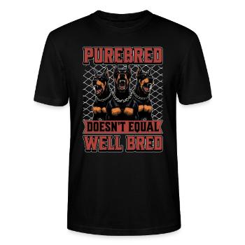 Le dresseur de chiens de race pure n’est pas synonyme d’école canine - T-shirt bio CRAFTER Stanley Stella Unisexe - noir - Devant - Alina (178cm) & Michal (187cm)