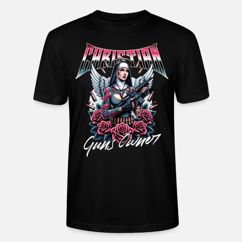 Leidenschaftlicher Gläubiger Waffen Christ - Stanley/Stella Unisex Bio-T-Shirt CRAFTER - Schwarz