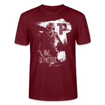 OnePleasure zombie dans le cimetière de sa tombe - T-shirt bio CRAFTER Stanley Stella Unisexe - bordeaux - Devant - Alina (178cm) & Michal (187cm)