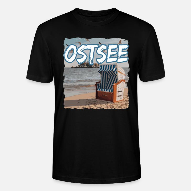 Ostsee Strandkorb - Stanley/Stella Unisex Bio-T-Shirt CRAFTER - Schwarz