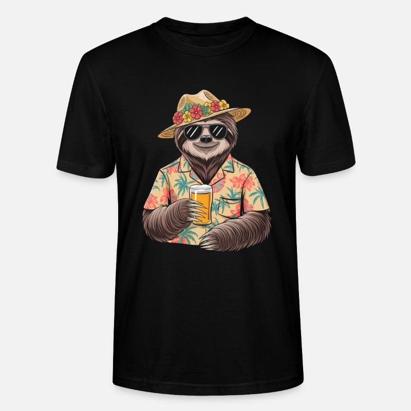 Faultier Bier - Stanley/Stella Unisex Bio-T-Shirt CRAFTER - Schwarz